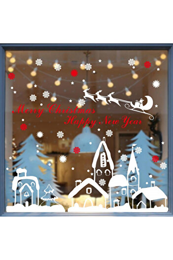 Heekpek Christmas sticker, PVC, white/red, 2 x 30 x 90 cm