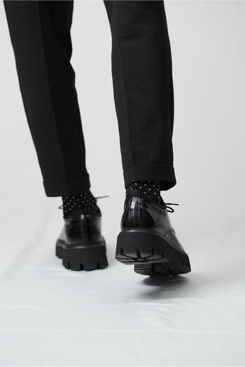 TETRİ Morgan Model Hakiki Deri El Yapımı Erkek Siyah Casual Ayakkabı