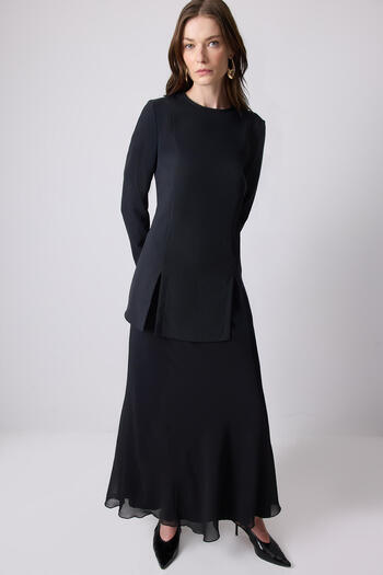 Touché Privé ELASTIC WAIST SHIFFON SKIRT