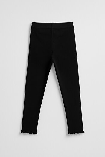 Kyex Pure Dots Girls' Summer Black Leggings