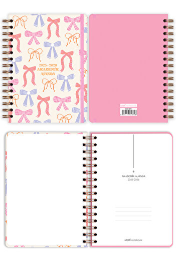 Matt Notebook 2025-2026 A5 Ακαδημαϊκό Σημειωματάριο Σπιράλ 15x21 cm - 17 μηνιαίοι φιόγκοι