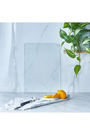 DreamHomes Transparent |   Antibacterial |   Glass Cutting Board |   Cutting Table |   Presentation Board |   Oval Edge 25X35