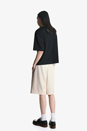 Bershka Pileli skater bermuda