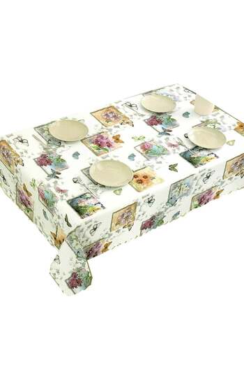 PUFO Butterfly Dreams oilcloth tablecloth, 140 x 200 cm