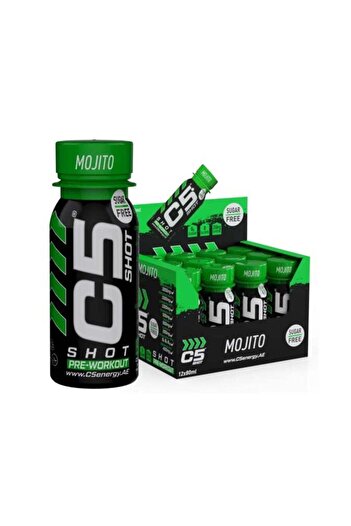 C5 Energy Pre-Workout Shot 80 Ml Mojito Flavor Pack of 12