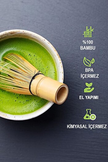 COOYA Bamboo Matcha Tea Whisk Foamer, Beautiful and Durable, Mixer Brush Gift for Traditional Matcha