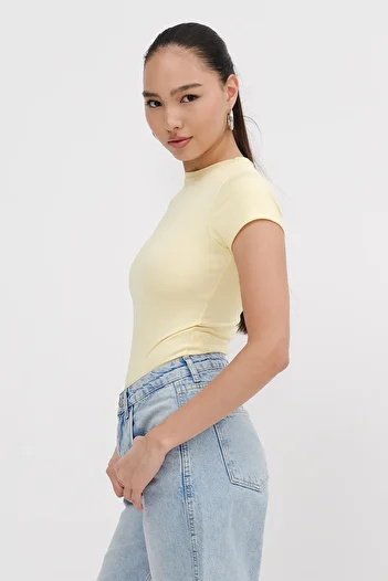 Addax Crew Neck Short Sleeve Bodysuit Z24-0043-H8