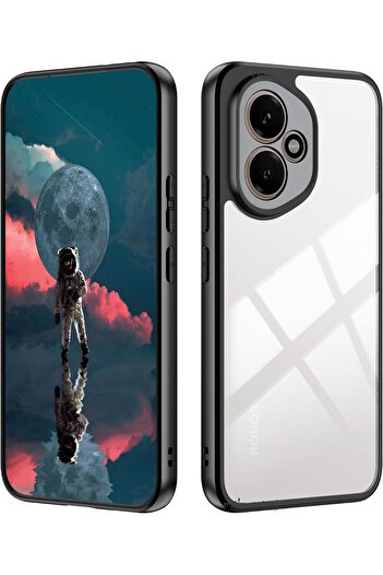 m.tk moveteck Case for Honor 400 Case with Camera Protection Colorful Edges Transparent Back Soft Edged Silicone Hard Cover
