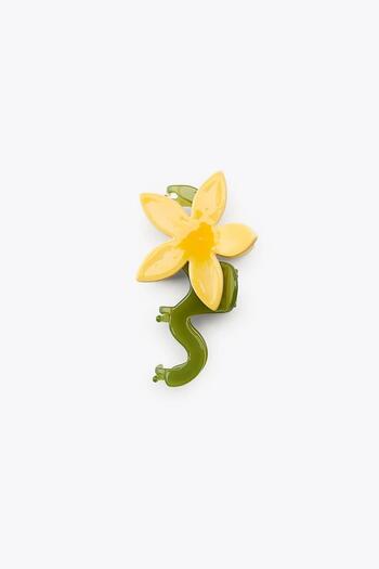 New Obsessions Luxury Acetate Floral Latch Hair Clip