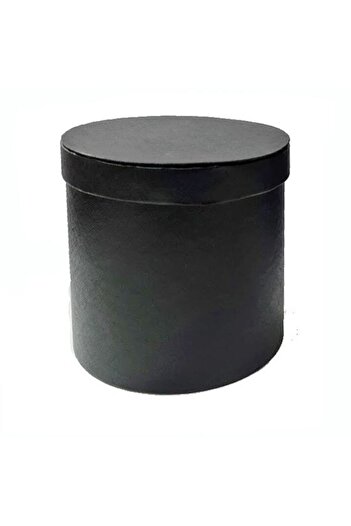 OEM Round Gift Box, Diameter 14 cm, Matte Black