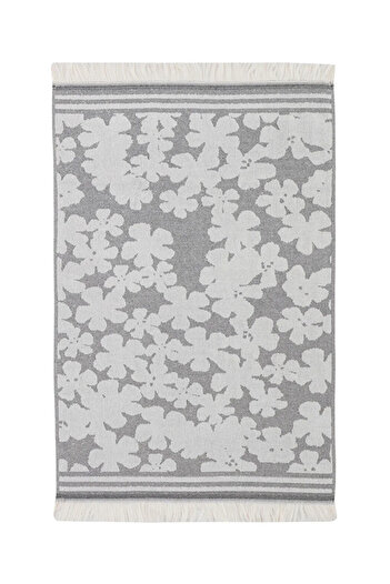 LC Waikiki Lcw Home Ecru Flower Patterned Face Towel 50X80 cm