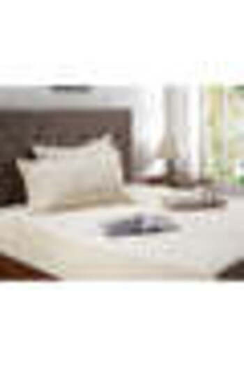 Comfy 3Pcs King Size Flat Cotton Bedsheet set - Cream