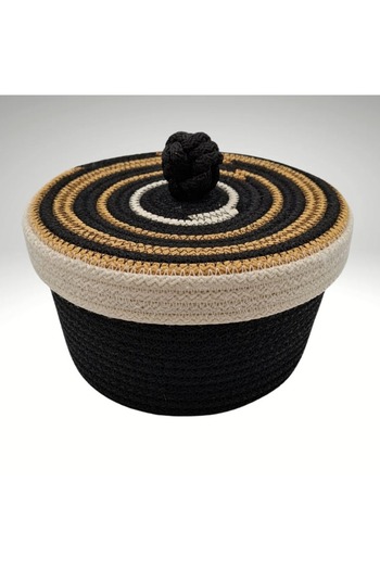 NVSisters 3-Piece Wicker Basket, Jute Basket, 100% Natural Wicker Basket, Multi-Purpose Decorative Wicker Basket,