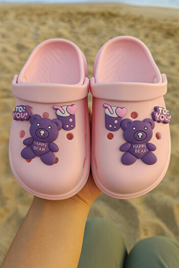 Twingo Twi̇ngo Children's Cross Pink Beach, Garden and House Slippers