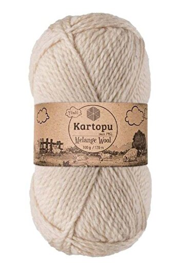 Kartopu خيط حياكة صوف مزيج كارتوبو K855 - 100 غرام، طول 170 مترًا