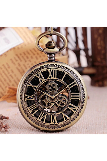 Wolawood Nostalgic Chain Pocket Watch Metal Chain Watch Antique Ottoman Style Special Retro Gift Collection