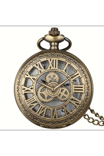 Wolawood Nostalgic Chain Pocket Watch Metal Chain Watch Antique Ottoman Style Special Retro Gift Collection