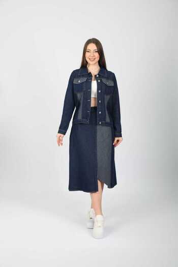 allwear Denim Jacket - Skirt Suit, Denim Fabric 100% Cotton