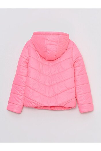 LC Waikiki Pink Hooded Basic Girl's down Jacket