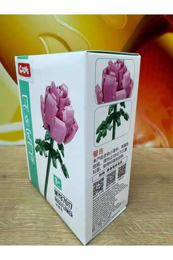 scntoys Botanicals Rose Flower Building Toys Gift Flower Decorative Flower Building Set Lego 106 Pieces