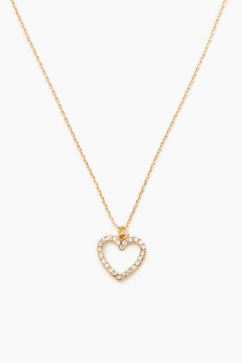 Forever 21 Zirkon Taşlı Kalp Kolye