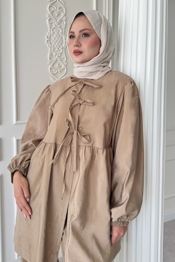 InStyle Σετ Casual Milk Coffee με κόμπους