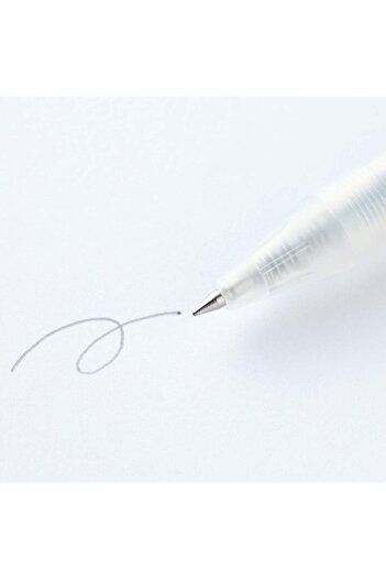 Muji Gel Ink Knock Type Ballpoint Pen, 0.5 mm, Grey
