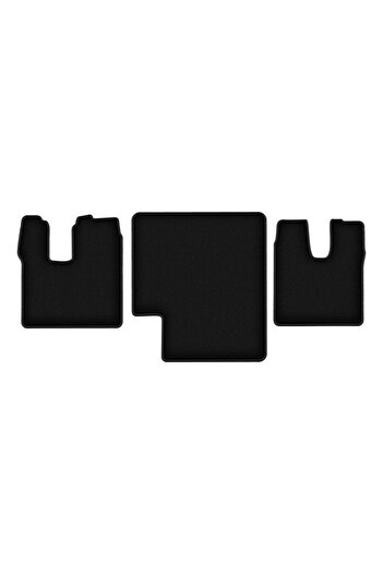 shumee BASIC black velour floor mats for: MAN TGL / TGM, narrow bed, 3 pieces (2005-)