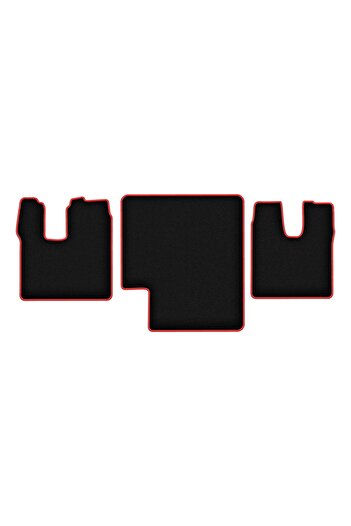 shumee CARLUX-RED car mats for: MAN TGL / TGM, narrow berth, 3 pieces (2005-)