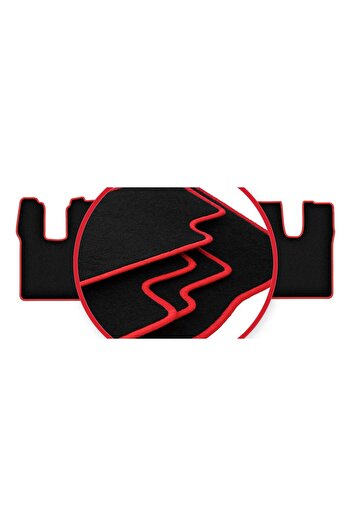 shumee CARLUX-RED car mats for: MAN TGL / TGM, narrow berth, 3 pieces (2005-)