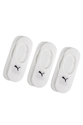 Puma Κάλτσες Puma Footie, Πακέτο 3 τεμαχίων, Λευκές, Unisex