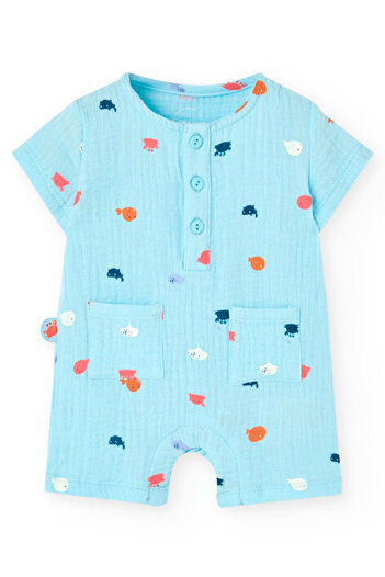 Boboli Men's Newborn Short Overalls