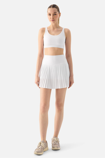 Superstacy Elira Pleated White Tennis Skirt