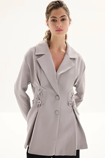 Hooopstore Tailored Blazer Jacket - Gray