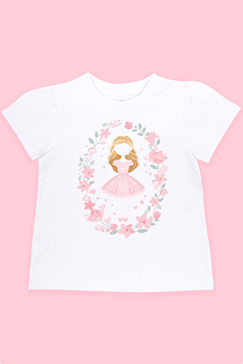 Mavipink Κοντομάνικο μπλουζάκι για κορίτσια 92% βαμβακερό Little Princess