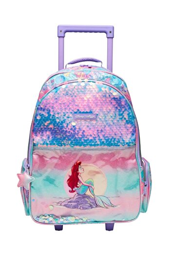 SMIGGLE - Disney Prenses Çekçekli Işıklı Tekerlekli Çanta