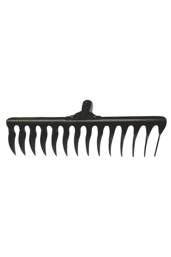 flores Carbon grey rake, 3 mm, 12 teeth