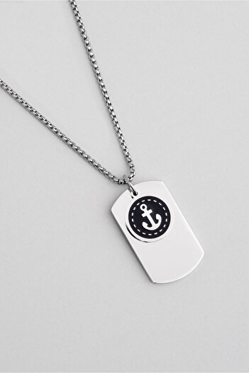 So CHIC... 55 cm Steel Men's Necklace with Anchor Detail