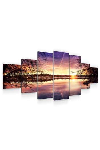 startonight DualView Startonight Painting Set Purple Sunset on the Lake, 7 pieces, 100 x 240 cm