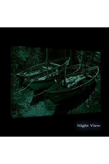 startonight DualView Startonight Painting Three Boats on the Lake, 80 cm x 120 cm
