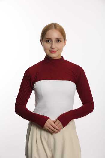 Modamelita Hijab Neck Collar Oversleeve Bolero Crop Neck Collar