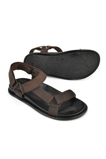 Ziya , Men's Genuine Leather Sandals 1511052Z5351 Brown