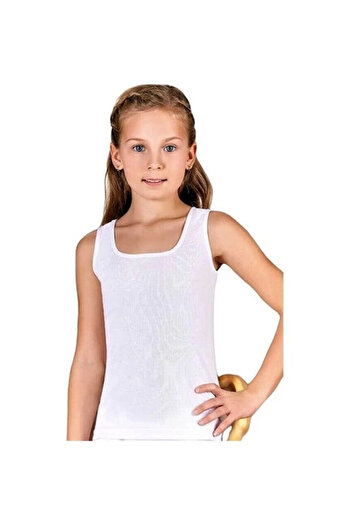 kapsulavm Clear Girl Child Cotton Wide Strap Tank Top