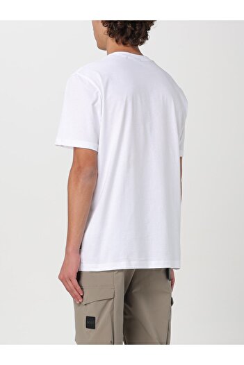 BOSS Men's Regular Fit Cotton Round Neck Short Sleeve White T-Shirt 50468972-100