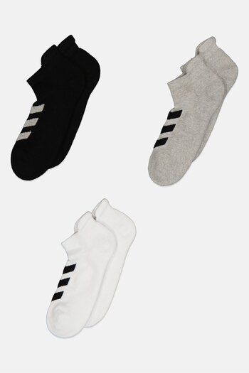 Tapout Men 3 Pairs Textured Ankle Socks, Multicolor