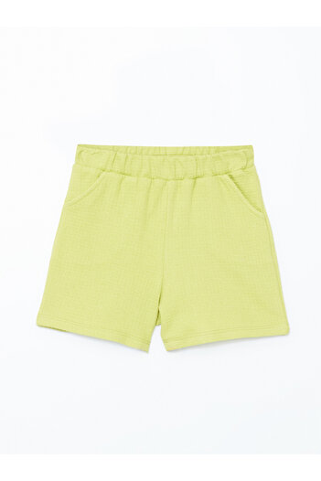 LC Waikiki Elastic Waist Textured Girl's Shorts