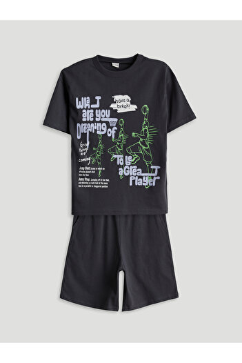 LC Waikiki Crew Neck Boys T-Shirt and Shorts