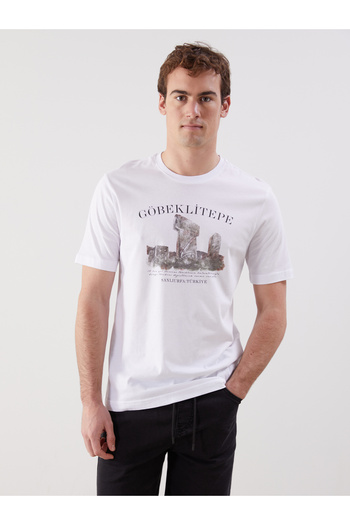 LC Waikiki Crew Neck Göbeklitepe Printed Combed Cotton Men's T-Shirt