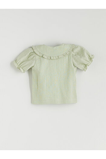 LC Waikiki Baby Collar Baby Girl Shirt and Shorts 2-Piece