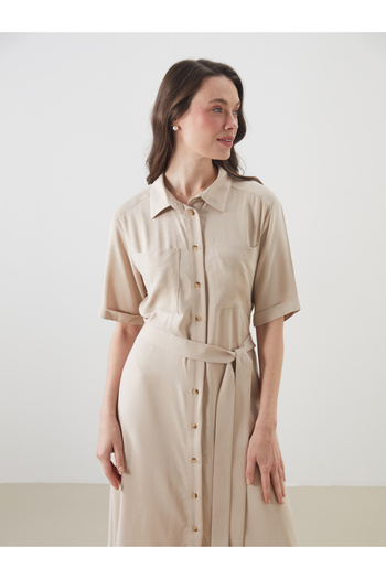 LC Waikiki Linen Blend Shirt Dress